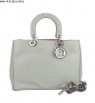 Dior Diorissimo Small Bag Grey Nappa Leather (Silvery Hardware) 8001