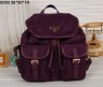 Prada Backpack 0030 Purple Satchel