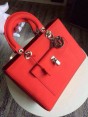 Replica Dior Lady Default Lambskin Red Handbag