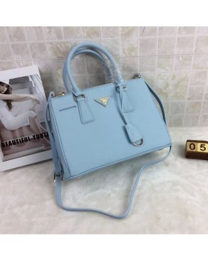 Prada Galleria Bag 1801 Saffiano Leather 30cm Light Blue