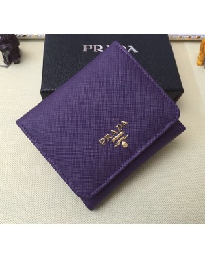 Prada 1M0176 Wallets Saffiano Leather in Purple