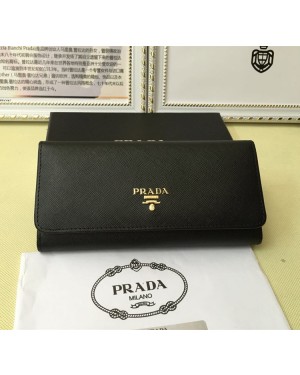 Prada 1M1132 Wallet Saffiano Leather Black