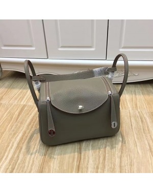 Hermes Lindy 30cm Handbag Grey Silver