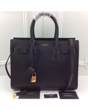 YSL Black Downtown Tote Cow Leather Bags