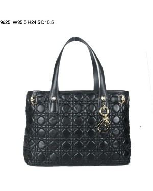 Dior Panarea Medium Shoulder Bag Black Lambskin Leather (Golden Hardware) 9625
