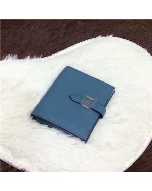 Hermes Bi-Fold Wallet H006 blue