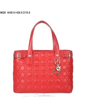 Dior Panarea Medium Shoulder Bag Red Lambskin Leather (Golden Hardware) 9625