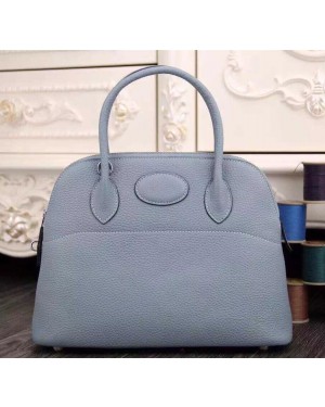 Hermes Bolide 31cm Togo Leather Blue Lin Bag