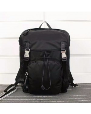 Prada Canvas Backpack V135 Black