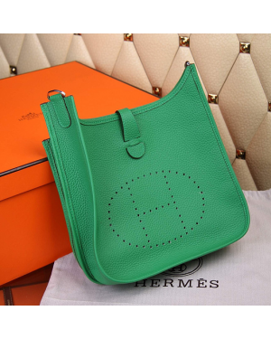 Hermes Evelyne III Togo Leather Crossbody Bag Green