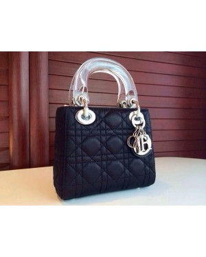 Replica Dior Lady Handbag Leather Black