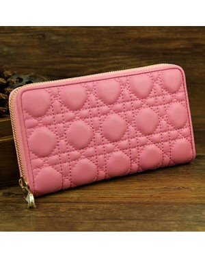 Lady Dior Escapade Wallet Sheepskin Leahter D0082 Pink