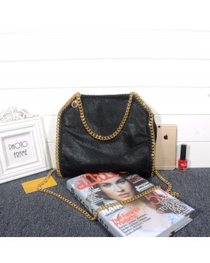 Stella McCartney Falabella Shaggy 25cm Shoulder Bag Black Gold